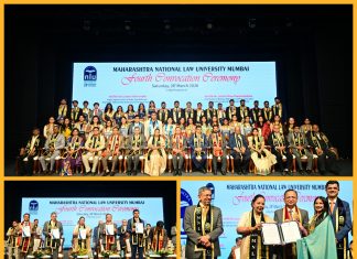महाराष्ट्र राष्ट्रीय विधी विद्यापीठ मुंबईचा चौथा दीक्षांत समारंभ दिमाखात पार पडला. / शैक्षणिक गुणवत्ता, परिश्रम आणि यशाचा गौरव